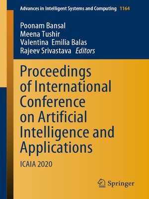 cover image of Proceedings of International Conference on Artificial Intelligence and Applications